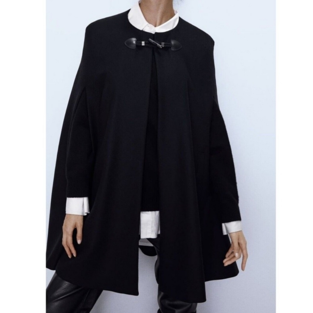 Zara Black Cape Jacket